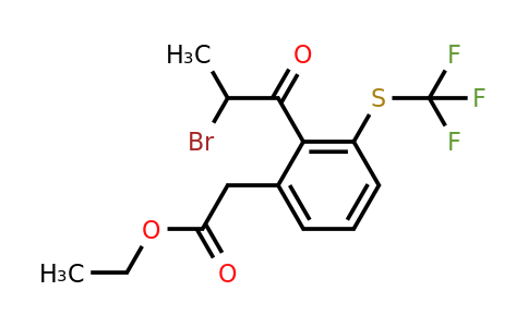 1806501-12-1 | Ethyl 2-(2-bromopropanoyl)-3-(trifluoromethylthio)phenylacetate