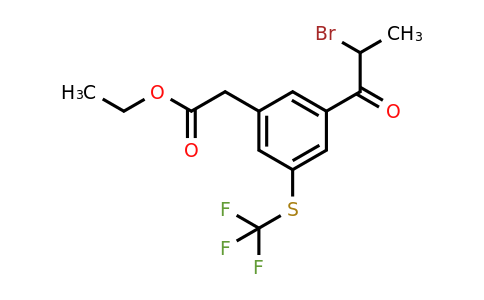 1806501-18-7 | Ethyl 3-(2-bromopropanoyl)-5-(trifluoromethylthio)phenylacetate