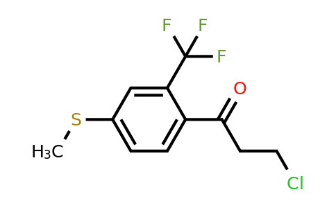 1806501-22-3 | 3-Chloro-1-(4-(methylthio)-2-(trifluoromethyl)phenyl)propan-1-one