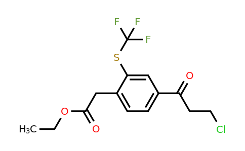 1806501-28-9 | Ethyl 4-(3-chloropropanoyl)-2-(trifluoromethylthio)phenylacetate