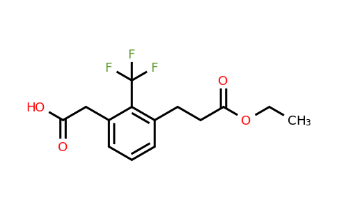 1806501-42-7 | 3-(3-Ethoxy-3-oxopropyl)-2-(trifluoromethyl)phenylacetic acid