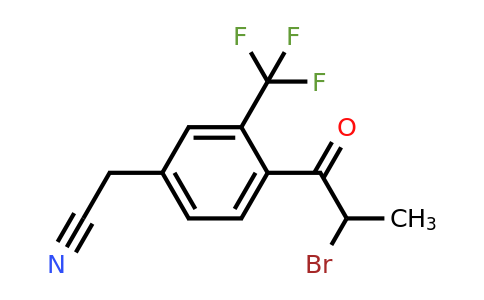 1806502-18-0 | 4-(2-Bromopropanoyl)-3-(trifluoromethyl)phenylacetonitrile