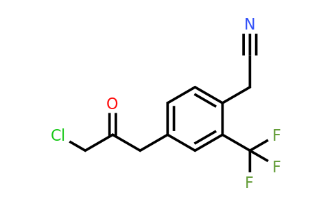 1806502-31-7 | 4-(3-Chloro-2-oxopropyl)-2-(trifluoromethyl)phenylacetonitrile