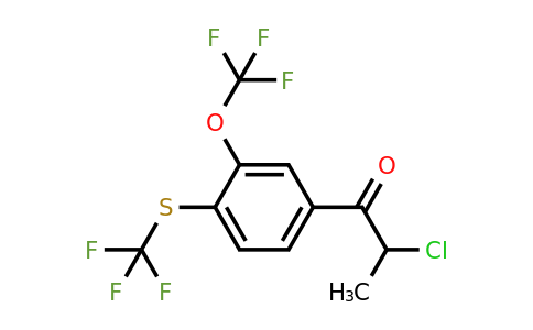1806502-33-9 | 2-Chloro-1-(3-(trifluoromethoxy)-4-(trifluoromethylthio)phenyl)propan-1-one