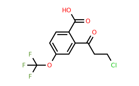 1806502-92-0 | 2-(3-Chloropropanoyl)-4-(trifluoromethoxy)benzoic acid