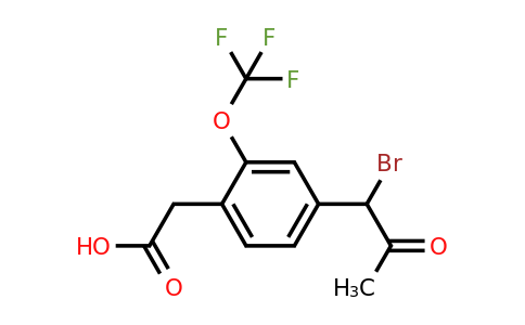 1806503-31-0 | 4-(1-Bromo-2-oxopropyl)-2-(trifluoromethoxy)phenylacetic acid