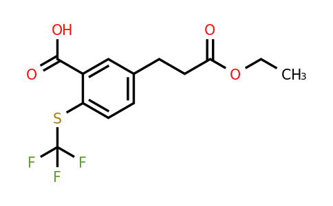 1806504-37-9 | 5-(3-Ethoxy-3-oxopropyl)-2-(trifluoromethylthio)benzoic acid