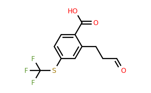 1806504-50-6 | 2-(3-Oxopropyl)-4-(trifluoromethylthio)benzoic acid