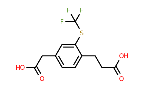 1806504-72-2 | 4-(2-Carboxyethyl)-3-(trifluoromethylthio)phenylacetic acid