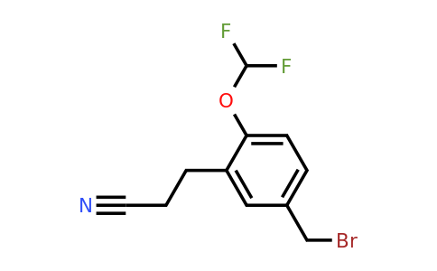 1806509-12-5 | 3-(5-(Bromomethyl)-2-(difluoromethoxy)phenyl)propanenitrile