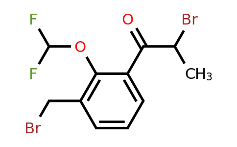 1806509-31-8 | 2-Bromo-1-(3-(bromomethyl)-2-(difluoromethoxy)phenyl)propan-1-one