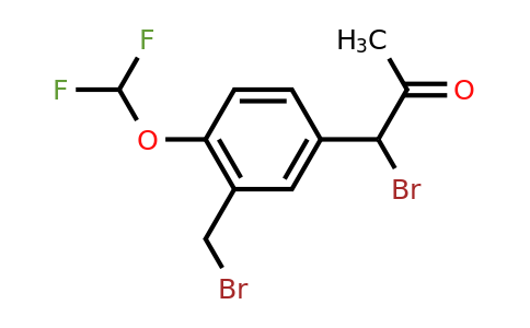 1806509-40-9 | 1-Bromo-1-(3-(bromomethyl)-4-(difluoromethoxy)phenyl)propan-2-one