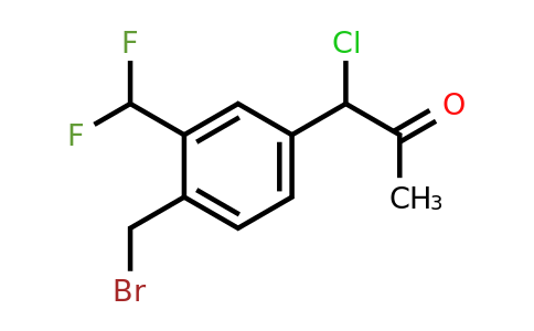 1806510-62-2 | 1-(4-(Bromomethyl)-3-(difluoromethyl)phenyl)-1-chloropropan-2-one