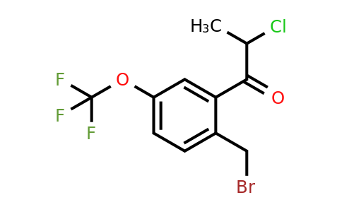 1806511-11-4 | 1-(2-(Bromomethyl)-5-(trifluoromethoxy)phenyl)-2-chloropropan-1-one