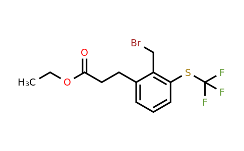 1806511-94-3 | Ethyl 3-(2-(bromomethyl)-3-(trifluoromethylthio)phenyl)propanoate