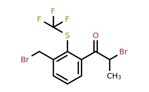 1806512-24-2 | 2-Bromo-1-(3-(bromomethyl)-2-(trifluoromethylthio)phenyl)propan-1-one