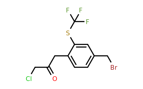 1806512-51-5 | 1-(4-(Bromomethyl)-2-(trifluoromethylthio)phenyl)-3-chloropropan-2-one