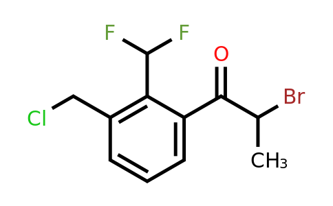 2-Bromo-1-(3-(chloromethyl)-2-(difluoromethyl)phenyl)propan-1-one