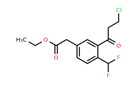 1806518-07-9 | Ethyl 3-(3-chloropropanoyl)-4-(difluoromethyl)phenylacetate