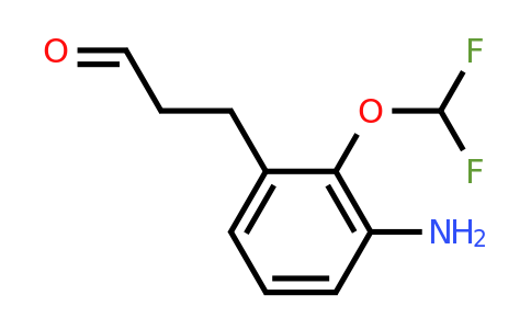 1806518-97-7 | 3-(3-Amino-2-(difluoromethoxy)phenyl)propanal