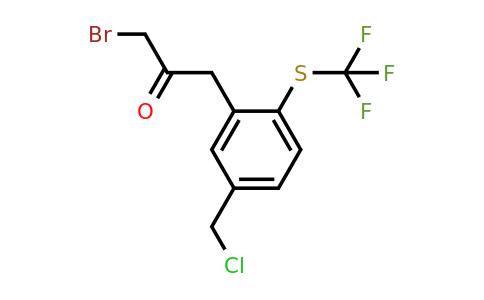 1806525-33-6 | 1-Bromo-3-(5-(chloromethyl)-2-(trifluoromethylthio)phenyl)propan-2-one