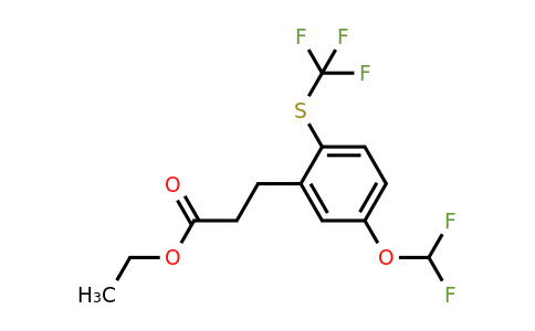 1806527-57-0 | Ethyl 3-(5-(difluoromethoxy)-2-(trifluoromethylthio)phenyl)propanoate