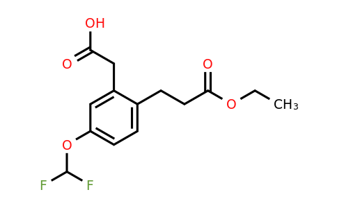 1806528-74-4 | 5-(Difluoromethoxy)-2-(3-ethoxy-3-oxopropyl)phenylacetic acid