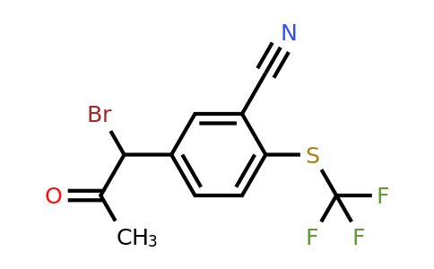 1806529-18-9 | 5-(1-Bromo-2-oxopropyl)-2-(trifluoromethylthio)benzonitrile