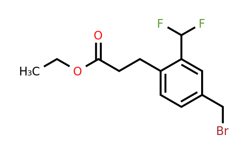 1806535-24-9 | Ethyl 3-(4-(bromomethyl)-2-(difluoromethyl)phenyl)propanoate