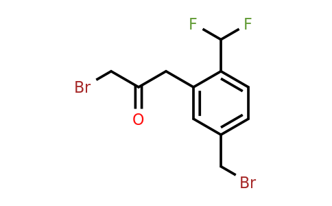 1806535-55-6 | 3-Bromo-1-(5-(bromomethyl)-2-(difluoromethyl)phenyl)propan-2-one