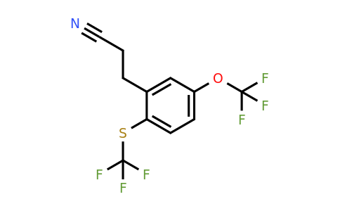 1806548-13-9 | 3-(5-(Trifluoromethoxy)-2-(trifluoromethylthio)phenyl)propanenitrile