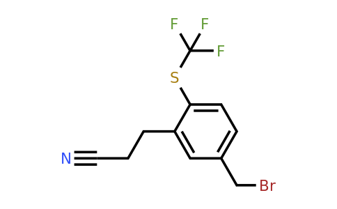 1806548-65-1 | 3-(5-(Bromomethyl)-2-(trifluoromethylthio)phenyl)propanenitrile