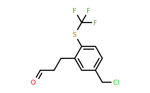 1806548-87-7 | 3-(5-(Chloromethyl)-2-(trifluoromethylthio)phenyl)propanal