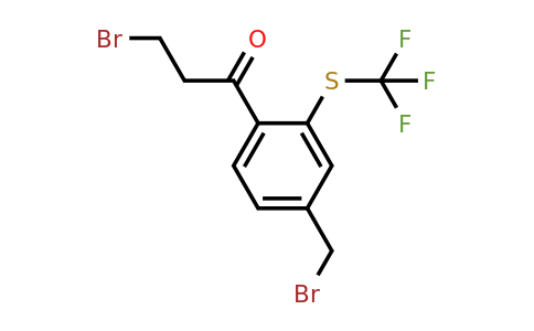 1806548-90-2 | 3-Bromo-1-(4-(bromomethyl)-2-(trifluoromethylthio)phenyl)propan-1-one