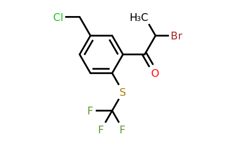 1806548-96-8 | 2-Bromo-1-(5-(chloromethyl)-2-(trifluoromethylthio)phenyl)propan-1-one