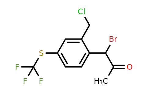 1806549-05-2 | 1-Bromo-1-(2-(chloromethyl)-4-(trifluoromethylthio)phenyl)propan-2-one