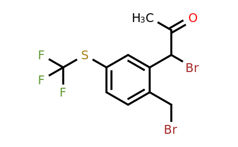 1806549-07-4 | 1-Bromo-1-(2-(bromomethyl)-5-(trifluoromethylthio)phenyl)propan-2-one