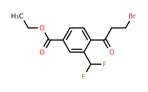 1806550-19-5 | Ethyl 4-(3-bromopropanoyl)-3-(difluoromethyl)benzoate