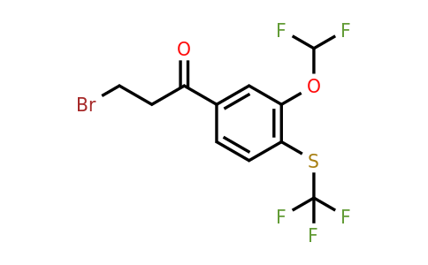 1806551-00-7 | 3-Bromo-1-(3-(difluoromethoxy)-4-(trifluoromethylthio)phenyl)propan-1-one