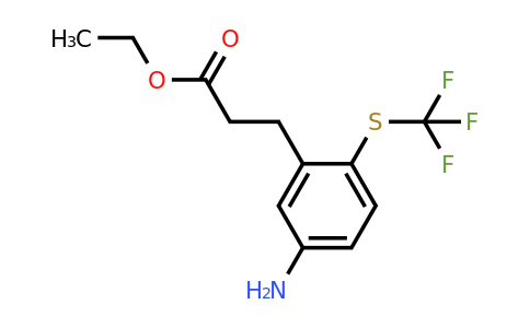 1806551-10-9 | Ethyl 3-(5-amino-2-(trifluoromethylthio)phenyl)propanoate