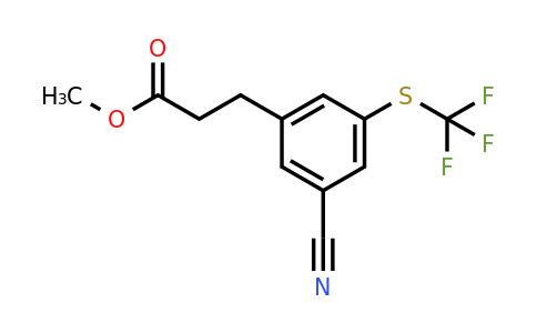 1806551-48-3 | Methyl 3-(3-cyano-5-(trifluoromethylthio)phenyl)propanoate