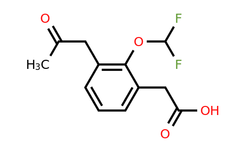 1806552-48-6 | 2-(Difluoromethoxy)-3-(2-oxopropyl)phenylacetic acid