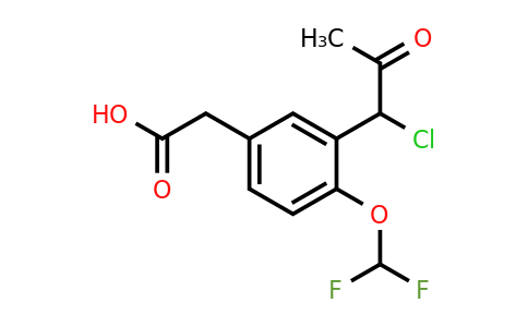 1806552-63-5 | 3-(1-Chloro-2-oxopropyl)-4-(difluoromethoxy)phenylacetic acid