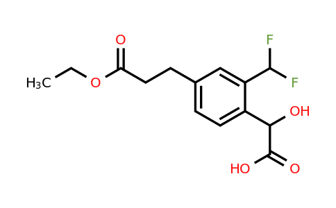 1806552-88-4 | 2-(Difluoromethyl)-4-(3-ethoxy-3-oxopropyl)mandelic acid