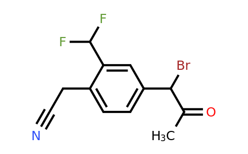 1806554-00-6 | 4-(1-Bromo-2-oxopropyl)-2-(difluoromethyl)phenylacetonitrile