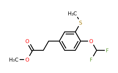 1806556-71-7 | Methyl 3-(4-(difluoromethoxy)-3-(methylthio)phenyl)propanoate