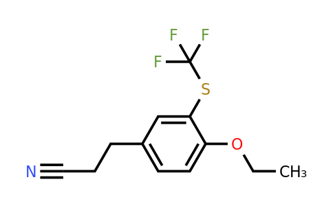 1806557-68-5 | 3-(4-Ethoxy-3-(trifluoromethylthio)phenyl)propanenitrile
