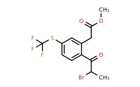 1806558-30-4 | Methyl 2-(2-bromopropanoyl)-5-(trifluoromethylthio)phenylacetate