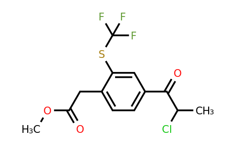 1806558-51-9 | Methyl 4-(2-chloropropanoyl)-2-(trifluoromethylthio)phenylacetate