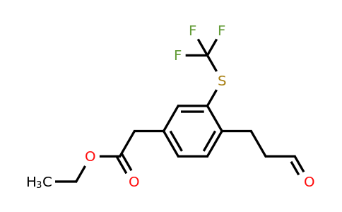 1806559-06-7 | Ethyl 4-(3-oxopropyl)-3-(trifluoromethylthio)phenylacetate